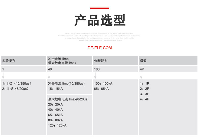 德力西浪涌保護裝置DZ47SCB 防雷保護器裝置產(chǎn)品選型手冊