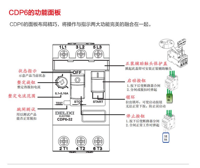 德力西電動(dòng)機(jī)斷路器CDP6-32 馬達(dá)啟動(dòng)斷路器 德力西電機(jī)綜合保護(hù)器 可選電流1A-32A