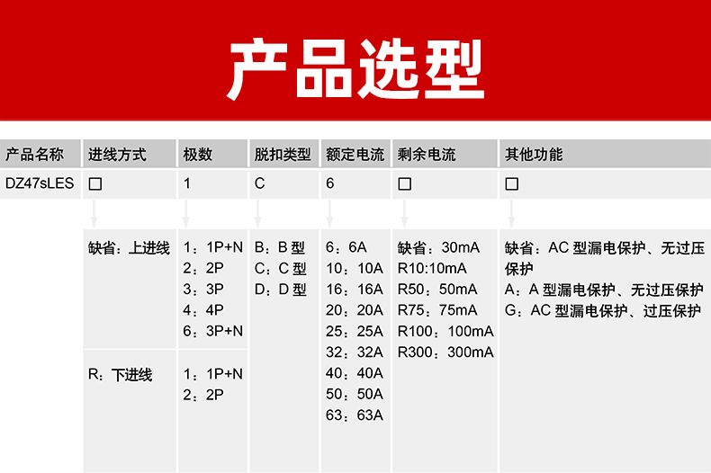 德力西DZ47sLES漏電保護開關 家用小型空氣開關帶漏電保護 全新升級體積更小節省空間孔位加大 部分規格需定制