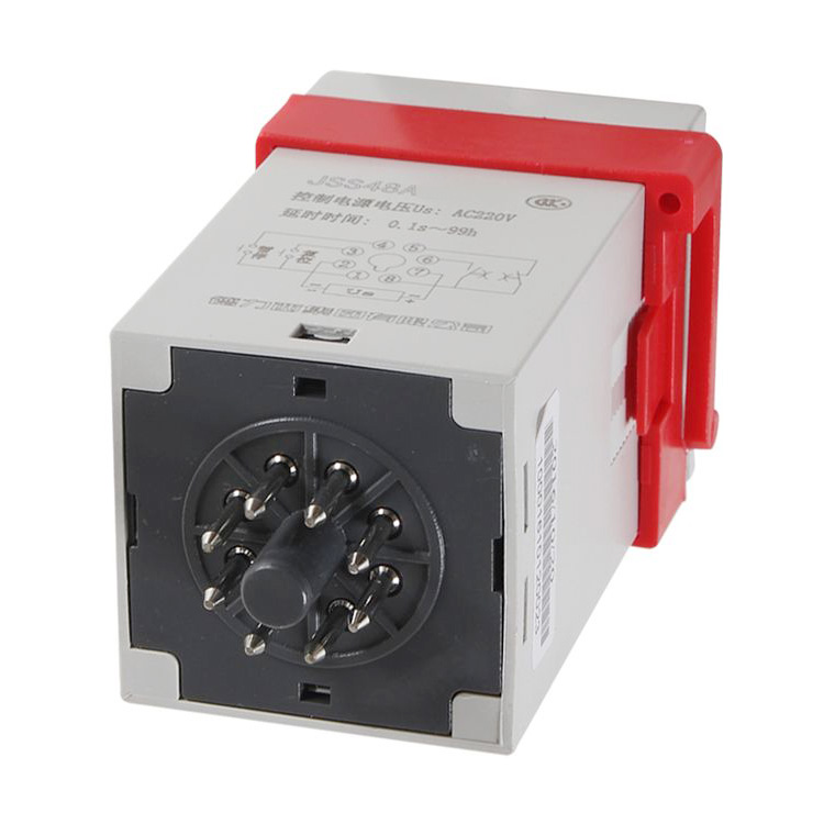 德力西時間繼電器 JSS48A-2Z 0.01S-99H99M 四位調節 DH48A時間繼電器 時間繼電器8只腳帶底座