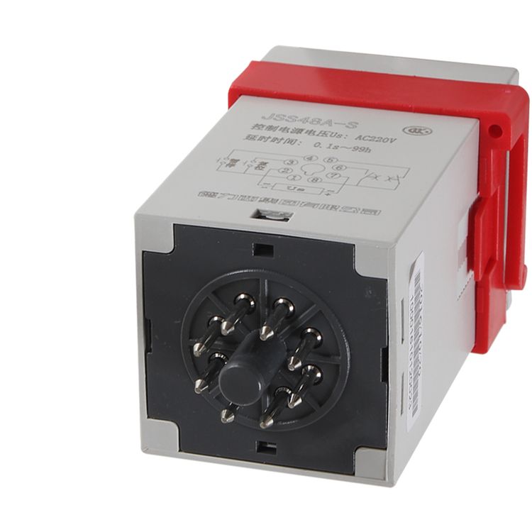 德力西時間繼電器 JSS48A-S 0.1S-99H 循環通電延時/正計時 DH48A-S時間繼電器 正品8只腳帶底座