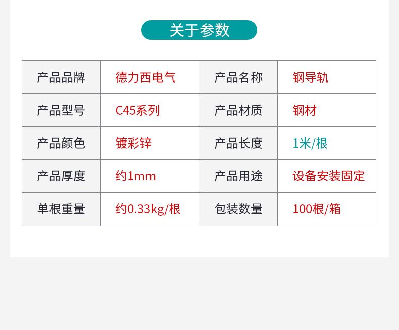 德力西小型斷路器漏電開(kāi)關(guān)專用導(dǎo)軌 C45導(dǎo)軌厚度1.0 長(zhǎng)度1米 電鍍五彩 中間螺絲孔4mm 寬度35mm
